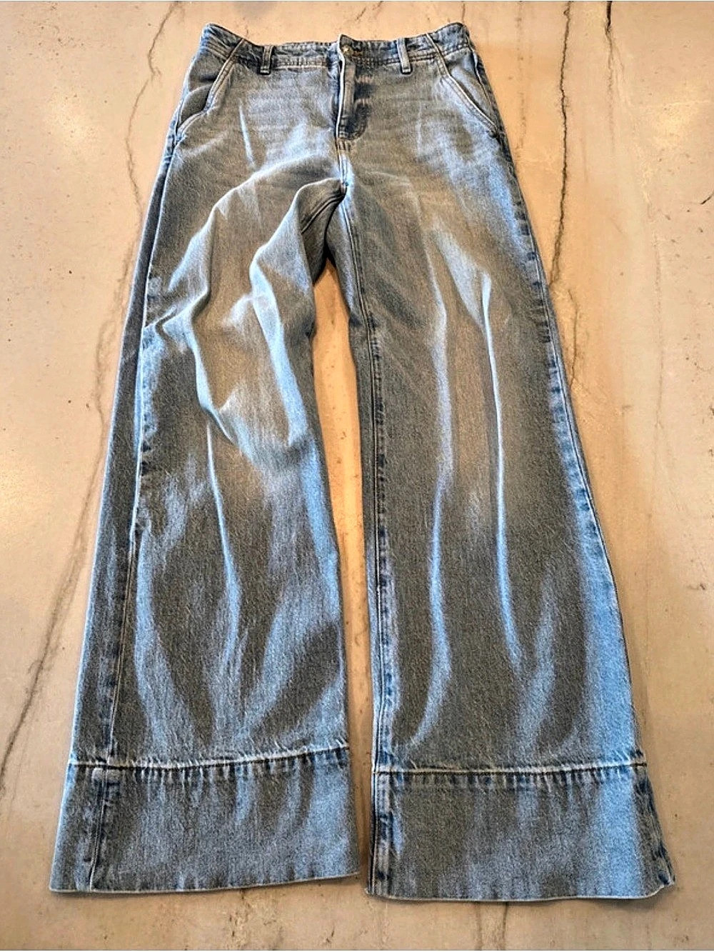 LOFT The Wide Leg Jeans Blue Waist 26